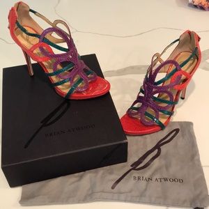 Brian Atwood high heel strapped sandals